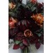 Protea & Calla Lily Bridal Bouquet | Deep Burgundy, Rust & Hunter Green Wedding Flowers