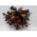 Protea & Calla Lily Bridal Bouquet | Deep Burgundy, Rust & Hunter Green Wedding Flowers