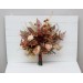 Wedding bouquets in cinnamon terracotta ivory colors. Bridal bouquet. Cascading bouquet. Faux bouquet. Bridesmaid bouquet. 0510