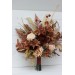 Wedding bouquets in cinnamon terracotta ivory colors. Bridal bouquet. Cascading bouquet. Faux bouquet. Bridesmaid bouquet. 0510