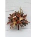 Wedding bouquets in cinnamon terracotta ivory colors. Bridal bouquet. Cascading bouquet. Faux bouquet. Bridesmaid bouquet. 0510