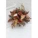 Wedding bouquets in cinnamon terracotta ivory colors. Bridal bouquet. Cascading bouquet. Faux bouquet. Bridesmaid bouquet. 0510