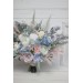 Wedding bouquets in dusty blue blush pink white colors. Bridal bouquet. Cascading bouquet. Faux bouquet. Bridesmaid bouquet. 0509-1