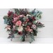 Wedding bouquets in navy blue dusty rose mauve colors. Bridal bouquet. Cascading bouquet. Faux bouquet. Bridesmaid bouquet. 5012