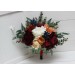 Wedding bouquets in rust burgundy  ivory colors. Bridal bouquet. Faux bouquet. Bridesmaid bouquet. 0007