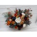 Wedding bouquets in rust burgundy  ivory colors. Bridal bouquet. Faux bouquet. Bridesmaid bouquet. 0007