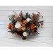 Wedding bouquets in rust burgundy  ivory colors. Bridal bouquet. Faux bouquet. Bridesmaid bouquet. 0007