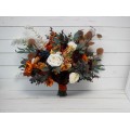 Wedding bouquets in rust burgundy  ivory colors. Bridal bouquet. Faux bouquet. Bridesmaid bouquet. 0007