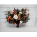 Wedding bouquets in rust burgundy  ivory colors. Bridal bouquet. Faux bouquet. Bridesmaid bouquet. 0007