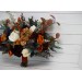 Wedding bouquets in rust burgundy  ivory colors. Bridal bouquet. Faux bouquet. Bridesmaid bouquet. 0007