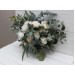 Wedding bouquets in whte and ivory colors. Bridal bouquet. Faux bouquet. Bridesmaid bouquet. White anemone bouquet. Classic wedding. 5013-3