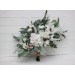 Wedding bouquets in whte colors. Bridal bouquet. Faux bouquet. Bridesmaid bouquet. White anemone bouquet. Classic wedding. 5013-1