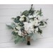 Wedding bouquets in whte colors. Bridal bouquet. Faux bouquet. Bridesmaid bouquet. White anemone bouquet. Classic wedding. 5013-1