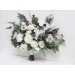 Wedding bouquets in whte colors. Bridal bouquet. Cascading bouquet. Faux bouquet. Bridesmaid bouquet. White anemone bouquet. Classic wedding. 5013