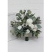 Wedding bouquets in whte colors. Bridal bouquet. Cascading bouquet. Faux bouquet. Bridesmaid bouquet. White anemone bouquet. Classic wedding. 5013-2