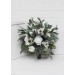 Wedding bouquets in whte colors. Bridal bouquet. Cascading bouquet. Faux bouquet. Bridesmaid bouquet. White anemone bouquet. Classic wedding. 5013-2