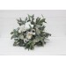 Wedding bouquets in whte colors. Bridal bouquet. Cascading bouquet. Faux bouquet. Bridesmaid bouquet. White anemone bouquet. Classic wedding. 5013-2