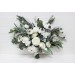 Wedding bouquets in whte colors. Bridal bouquet. Cascading bouquet. Faux bouquet. Bridesmaid bouquet. White anemone bouquet. Classic wedding. 5013