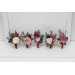 Wedding Boutonnieres & Wrist Corsage in Navy Blue, Dusty Rose & Mauve | Faux Flower Accessories