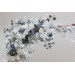  Flower arch arrangement in dusty blue white colors.  Arbor flowers. Floral archway. Faux flowers for wedding arch. 5015