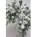 Flower arch arrangement in white color.  Arbor flowers. Floral archway. Faux flowers for wedding arch. 5013