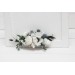 Flower comb in white color scheme. Wedding accessories for hair. Bridal flower comb. Bridesmaid floral comb. 5013