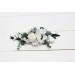 Flower comb in white color scheme. Wedding accessories for hair. Bridal flower comb. Bridesmaid floral comb. 5013