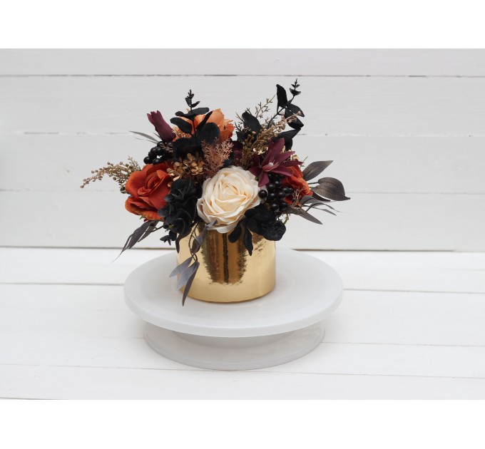 Halloween centerpiece. Table decor. Wedding flowers in box. 5014-1