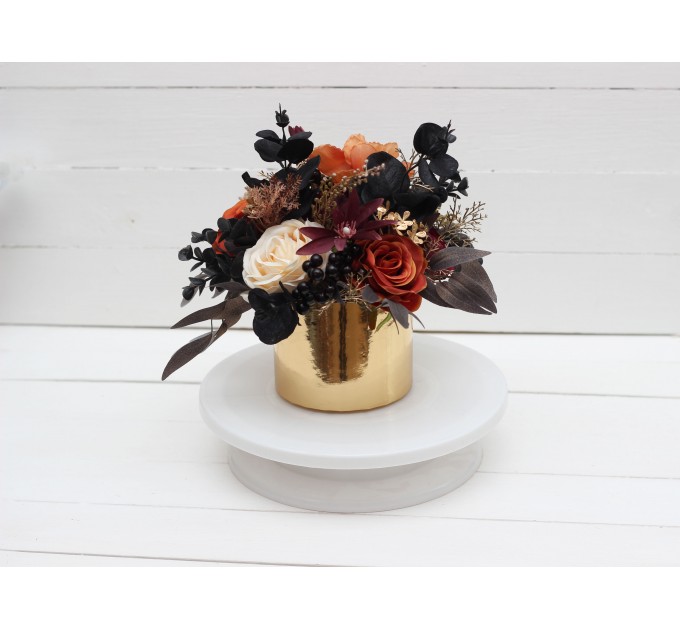 Halloween centerpiece. Table decor. Wedding flowers in box. 5014-1