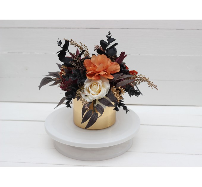 Halloween centerpiece. Table decor. Wedding flowers in box. 5014-1