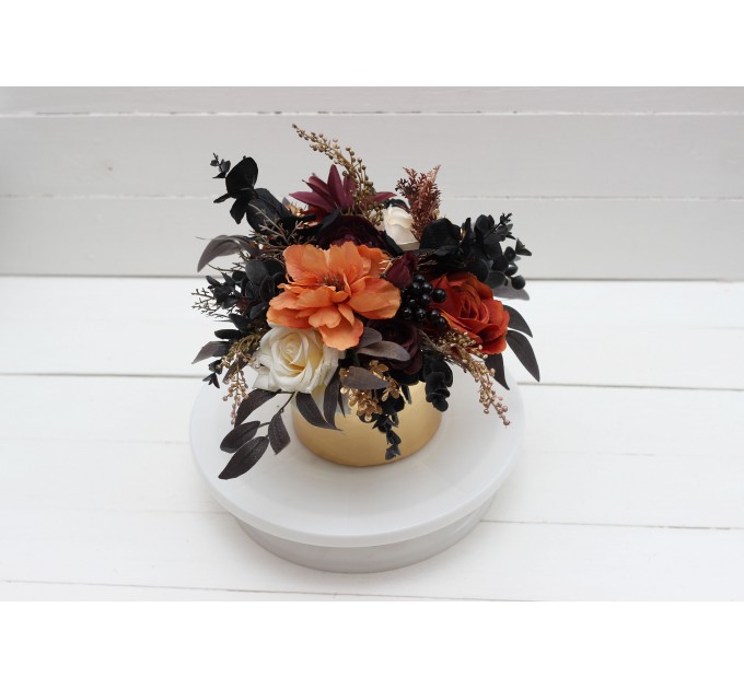 Halloween centerpiece. Table decor. Wedding flowers in box. 5014-1