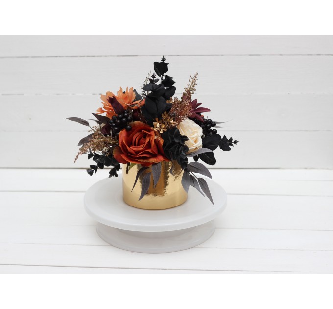 Halloween centerpiece. Table decor. Wedding flowers in box. 5014-1