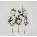  Set of 5  hair pins in  white color scheme. Hair accessories. Flower accessories for wedding.  5013