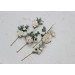  Set of 5  hair pins in  white color scheme. Hair accessories. Flower accessories for wedding.  5013