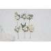 Set of 6 hair pins in white color scheme. Hair accessories. Flower accessories for wedding. 5013-p-1