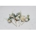 Set of 6 hair pins in white color scheme. Hair accessories. Flower accessories for wedding. 5013-p-1