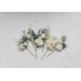 Set of 6 hair pins in white color scheme. Hair accessories. Flower accessories for wedding. 5013-p-1