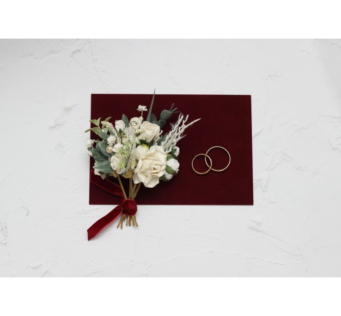 Set of 6 hair pins in white color scheme. Hair accessories. Flower accessories for wedding. 5013-p-1