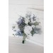 Wedding bouquets in dusty blue white colors. Bridal bouquet. Faux bouquet. Bridesmaid bouquet. 5015