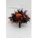 Burgundy, Black, Rust, and Gold Wedding Bouquets – Elegant Faux Bridal Bouquets