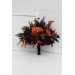 Wedding bouquets in burgundy black rust gold colors. Bridal bouquet. Faux bouquet. Bridesmaid bouquet. Gothic black wedding bouquet.5014-1