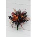 Wedding bouquets in burgundy black rust gold colors. Bridal bouquet. Faux bouquet. Bridesmaid bouquet. Gothic black wedding bouquet.5014-1