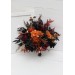 Wedding bouquets in burgundy black rust gold colors. Bridal bouquet. Faux bouquet. Bridesmaid bouquet. Gothic black wedding bouquet.5014-1