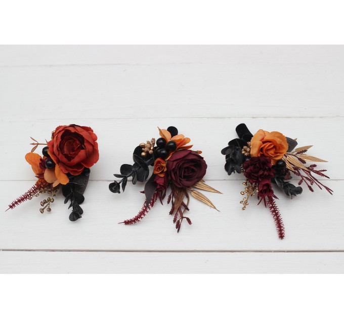 Halloween Wedding Boutonniere | Faux Flower Accessories for Halloween Theme