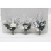  Wedding boutonnieres   in white and blue color scheme. Flower accessories. 5013-b-1