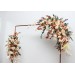  Flower arch arrangement in orange rust peach colors.  Arbor flowers. Floral archway. Faux flowers for wedding arch. 5017