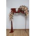 Orange, Rust & Peach Flower Arch – Warm Faux Florals for Wedding Arbor Decoration