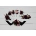  Set of 4 hair pins in  purple burgundy beige black  color scheme. Hair accessories. Flower accessories for wedding.  5016