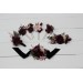 Wedding Boutonniere & Wrist Corsage in Purple, Burgundy, Beige & Black | Faux Flower Accessories