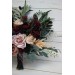 Wedding Bouquets in Deep Burgundy & Beige | Faux Bridal & Bridesmaid Bouquets